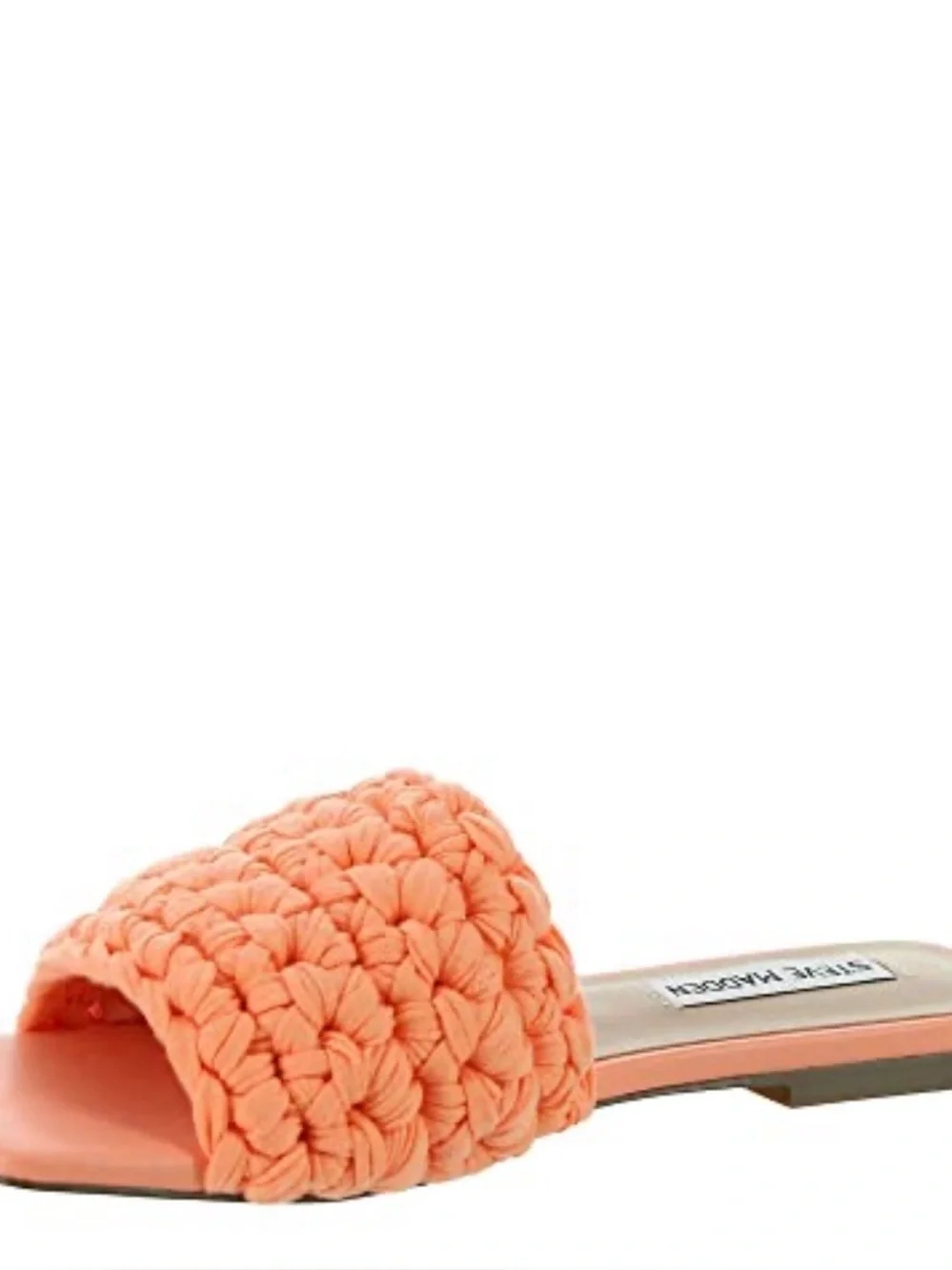 Steve Madden Orange Braided Slide Sandals